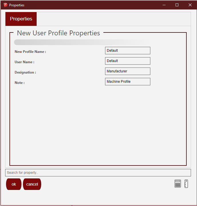 Окно создания New User Profile Properties