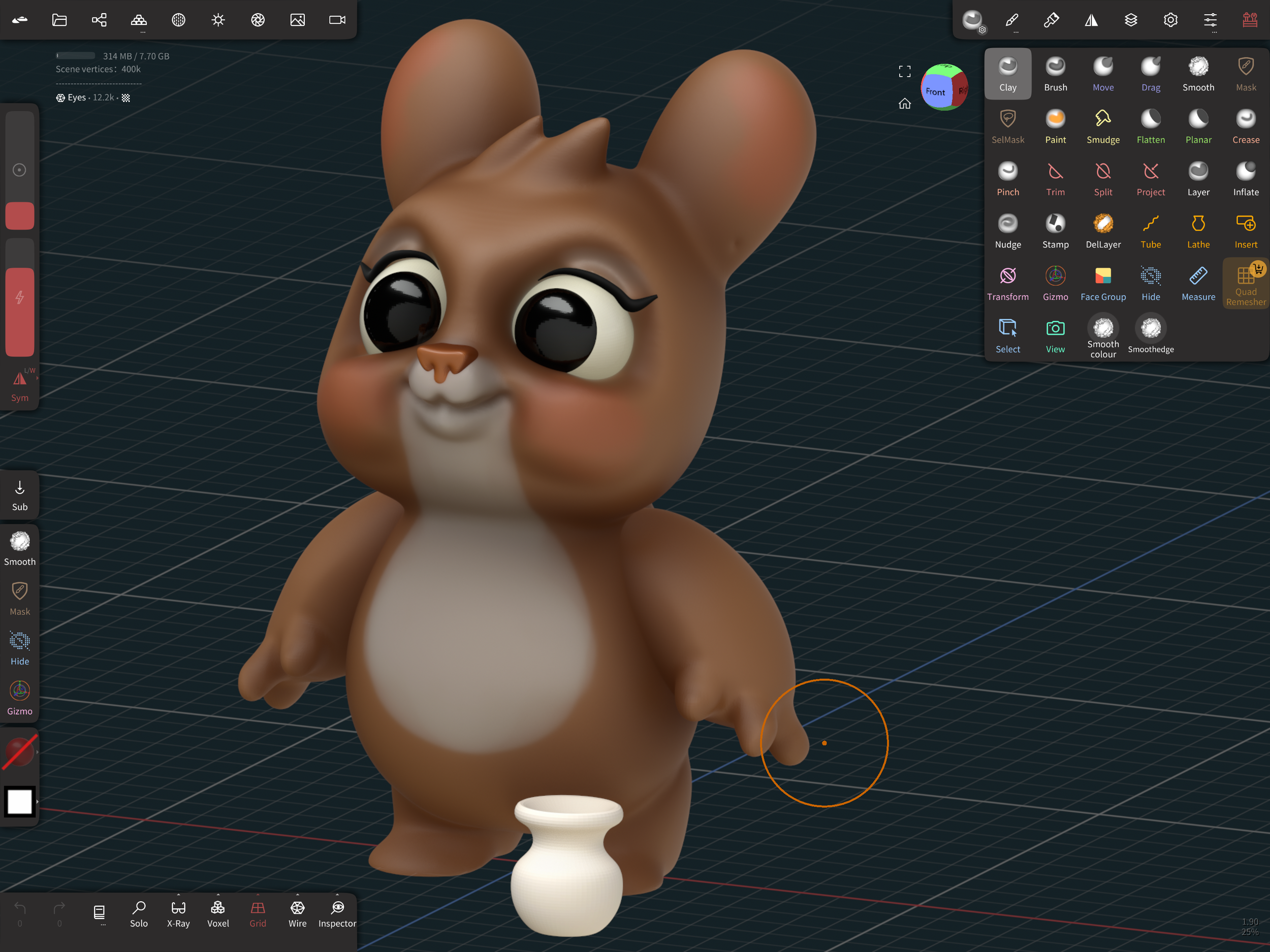 Интерфейс Nomad Sculpt