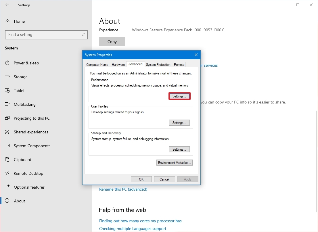 Параметры быстродействия