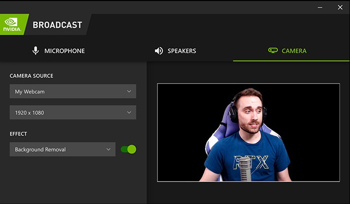 Скриншот NVIDIA Broadcast
