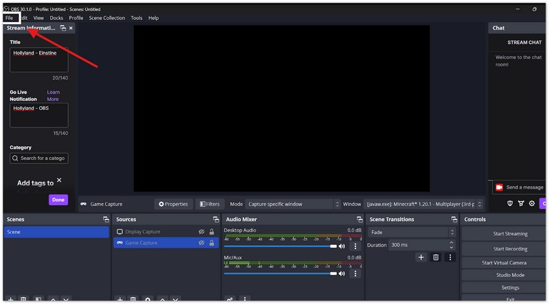 Скриншот OBS Studio