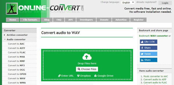 Online-Convert для WAV