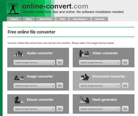 Интерфейс Online-Convert