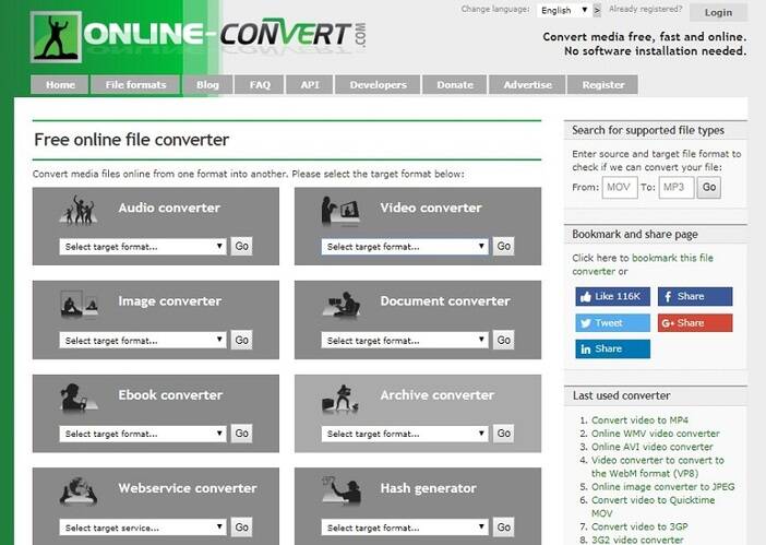 Скриншот Online-Convert