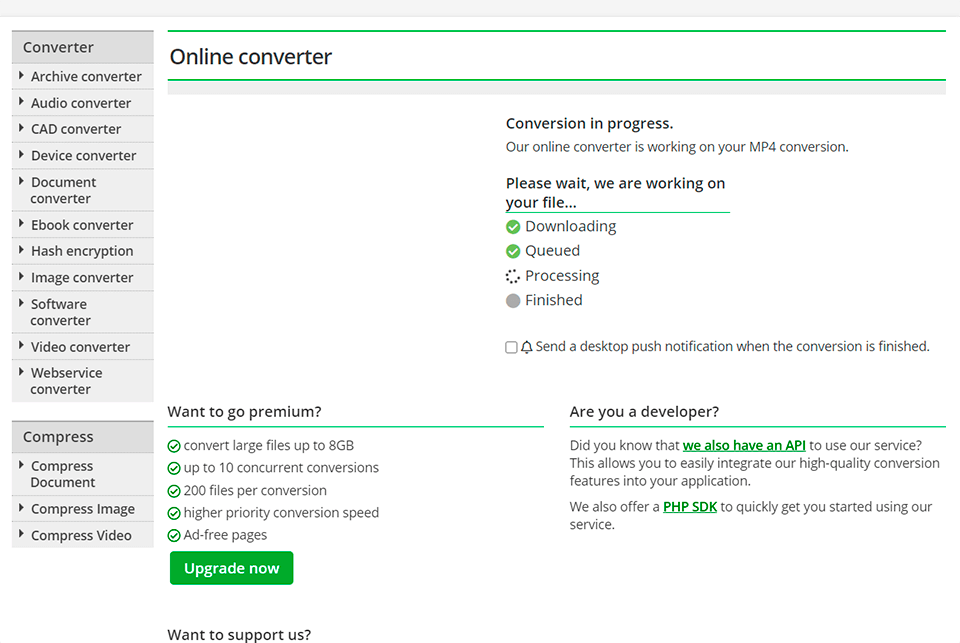 Интерфейс Online-Convert