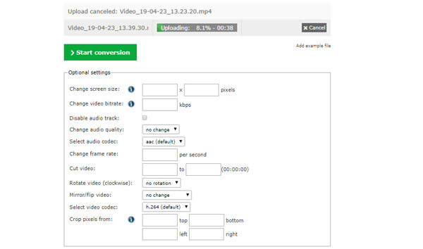 Интерфейс Online-Convert