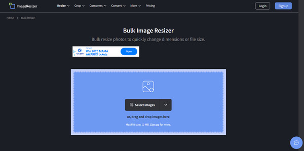 Скриншот ImageResizer.com
