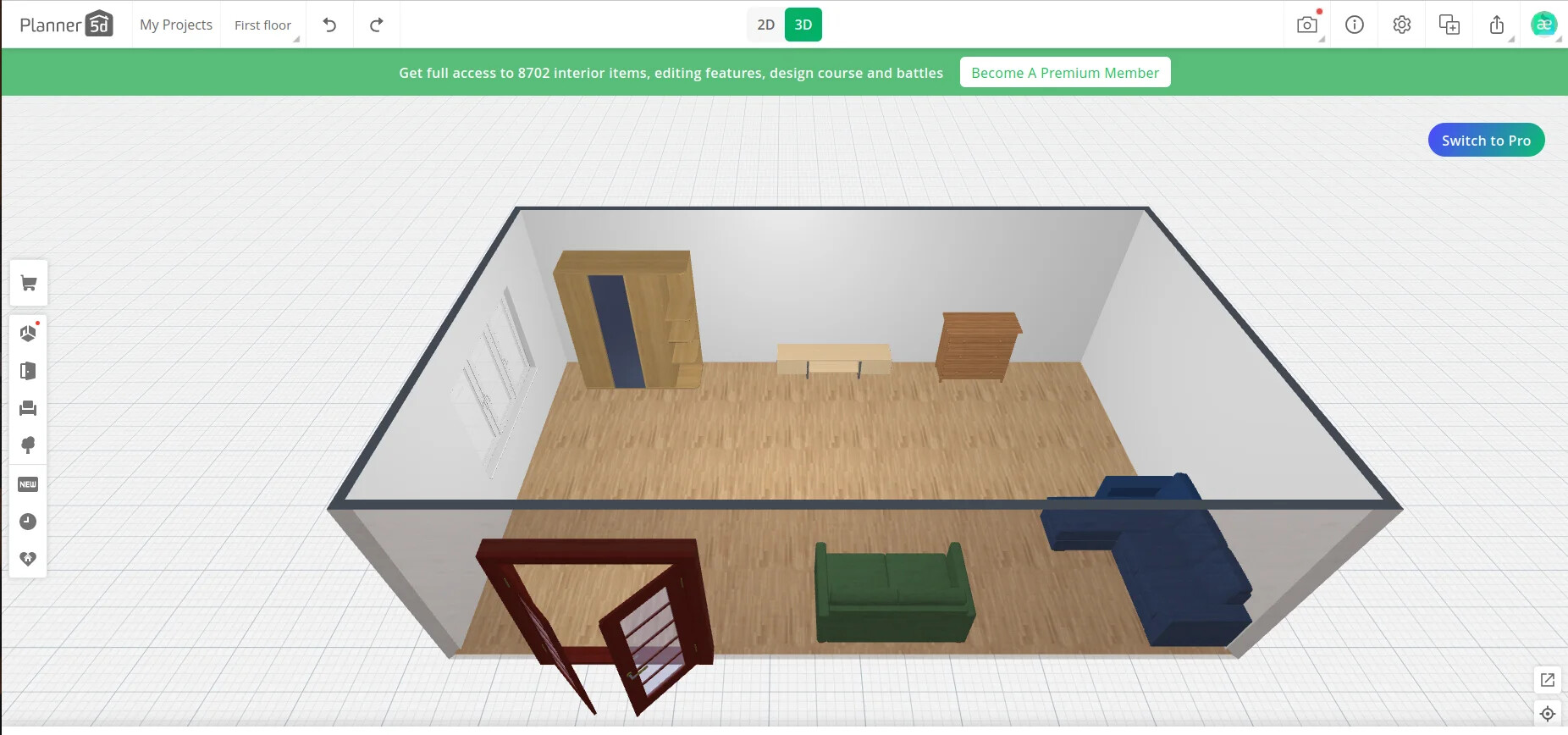 Интерфейс Planner 5D