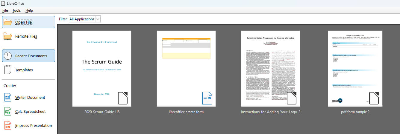 Открытие PDF в LibreOffice Draw