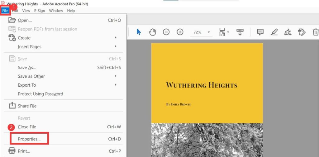 Удаление метаданных PDF в Adobe Acrobat на macOS