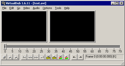 Главное окно VirtualDub