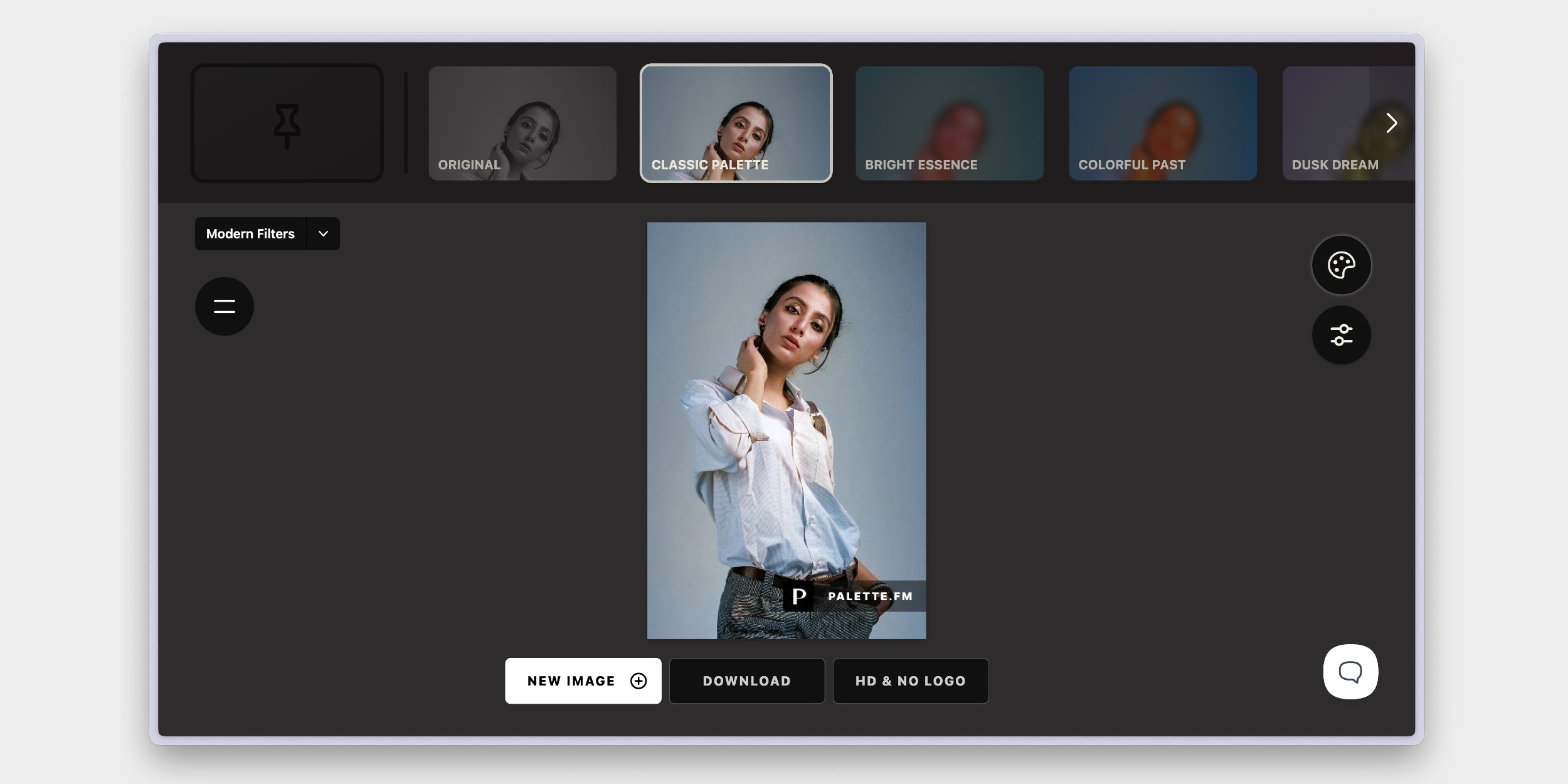 Palette.fm — скриншот сервиса