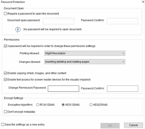 Скриншот ApowerPDF: password protection.jpg
