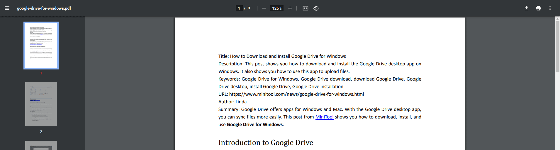 Просмотр PDF в Google Chrome