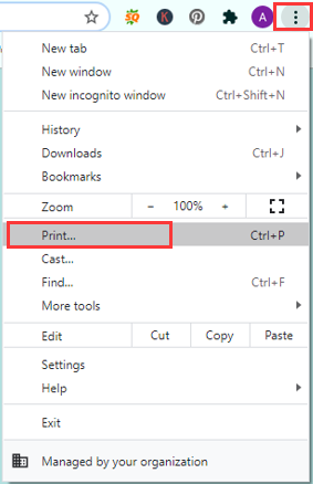 Печать PDF в Google Chrome