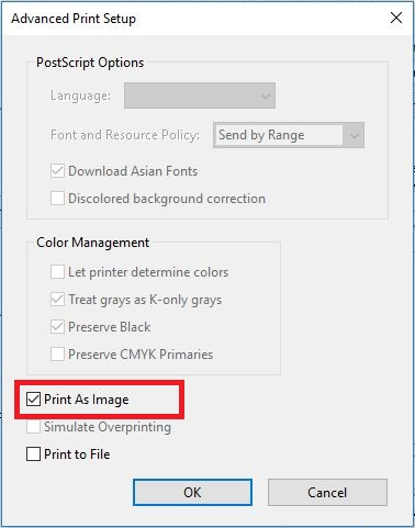 Печать PDF как изображение