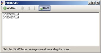 PDFBinder в рабочем сценарии с коротким списком файлов
