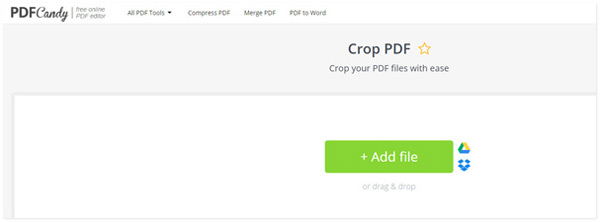 Скриншот PDF Candy с инструментом Crop PDF