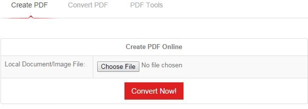 Интерфейс PDF to RTF online converter
