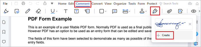 Создание подписи в PDFelement