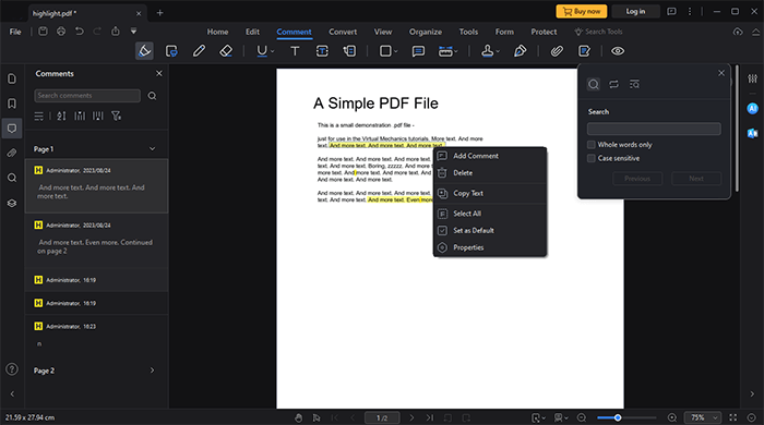 PDFelement: выделение и работа с PDF