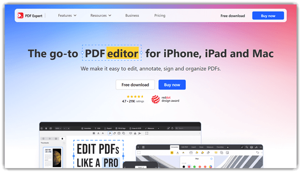 PDF Expert на устройствах Apple