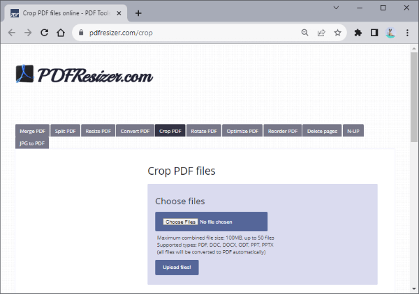 PDFResizer для изменения размера PDF