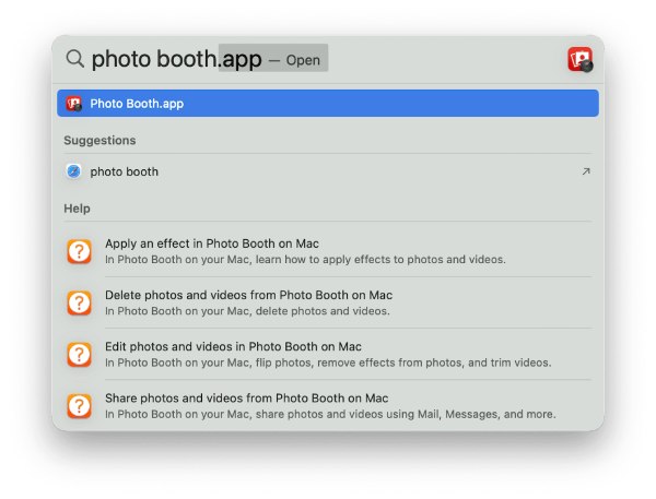 Photo Booth на macOS