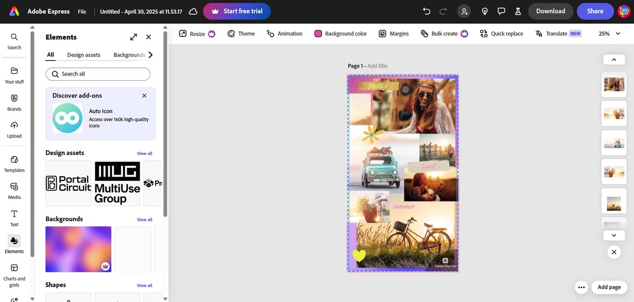 Adobe Express — онлайн-сервис для шаблонного фотомонтажа и дизайна