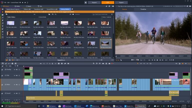 Стабилизация в Pinnacle Studio
