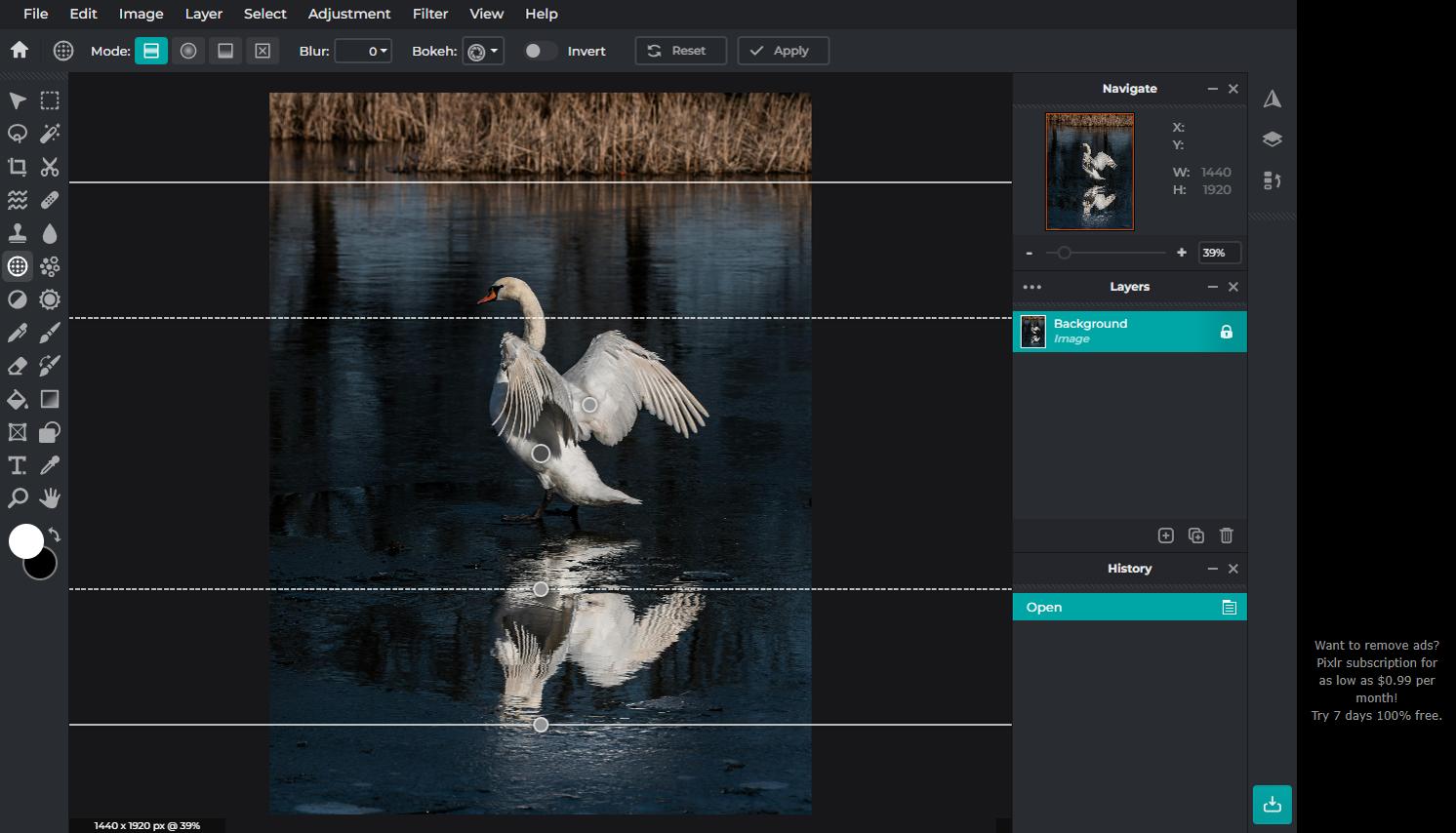 Интерфейс Pixlr