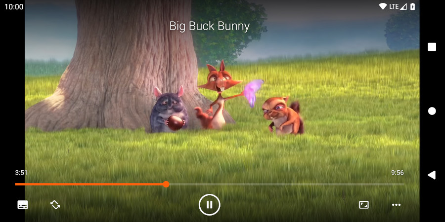 Интерфейс мобильной версии VLC на Android