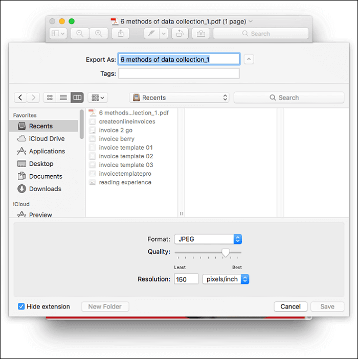 Интерфейс Preview на macOS