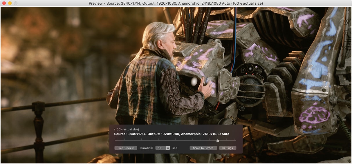 Окно Preview в HandBrake