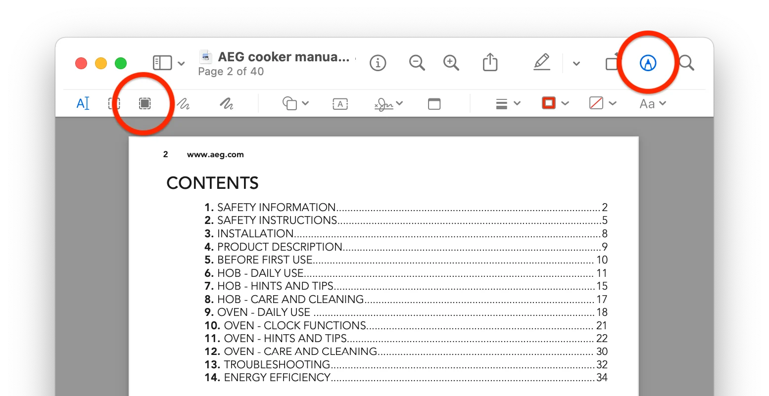 Инструмент Redact в Preview на macOS