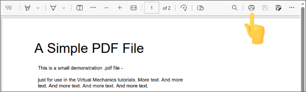 Печать PDF в Microsoft Edge