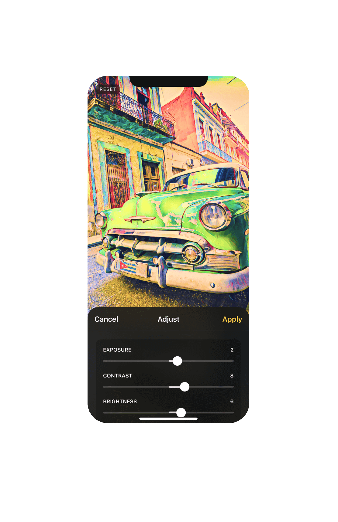Prisma — мобильный интерфейс со стилизацией