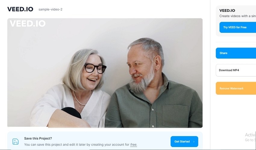 Обработка видео в VEED