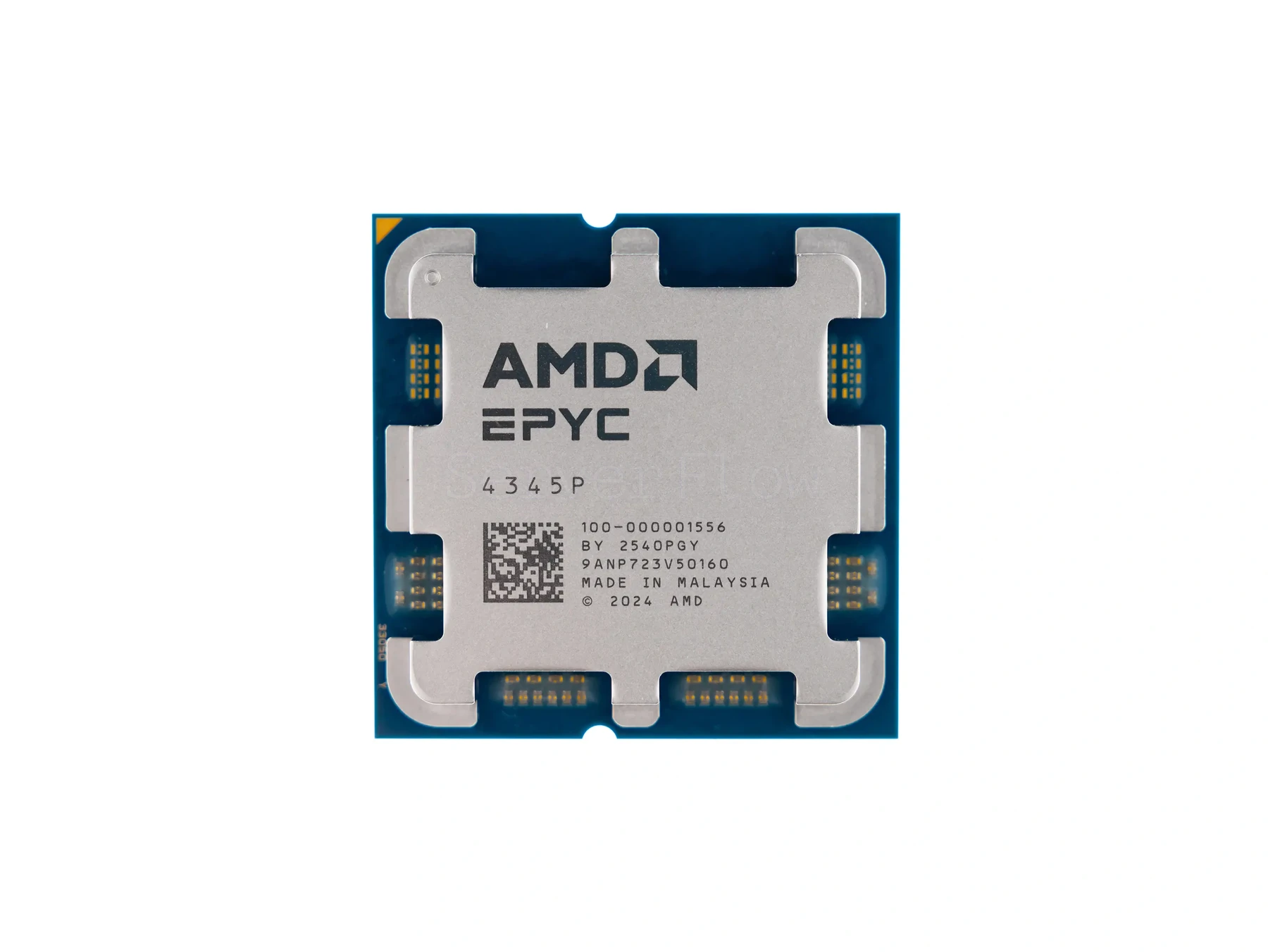 AMD EPYC 4345P — реальная фотография процессора с маркировкой 4345P и OPN 100-000001556
