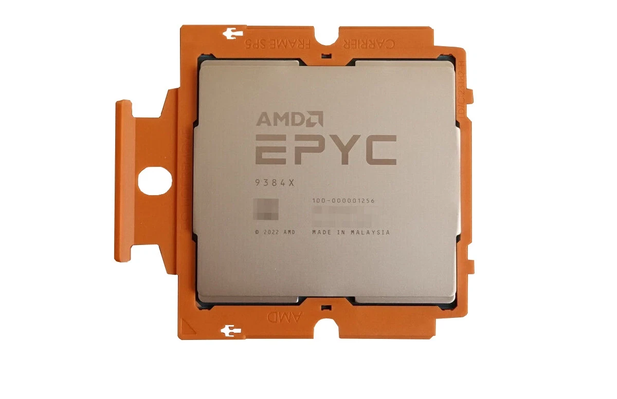 AMD EPYC 9384X с маркировкой 9384X и OPN 100-000001256