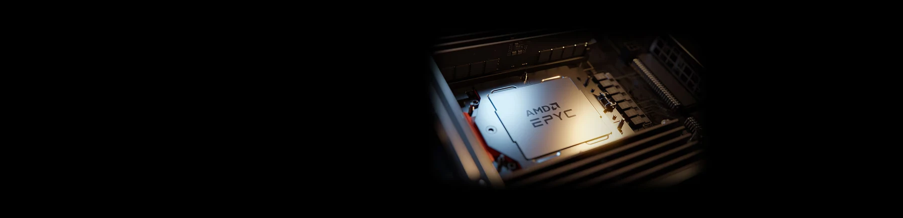 Официальное изображение процессора AMD EPYC 9004 в серверной платформе SP5