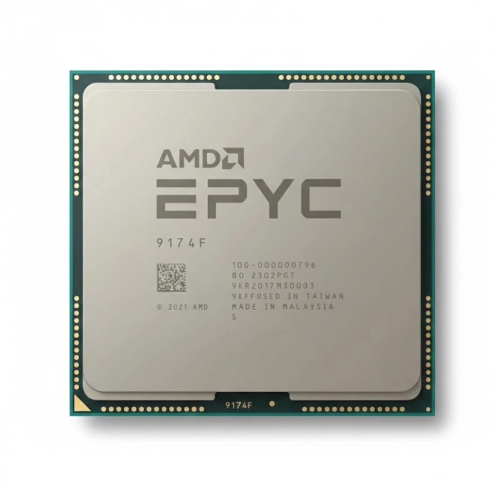 AMD EPYC 9174F с маркировкой 9174F и OPN 100-000000796