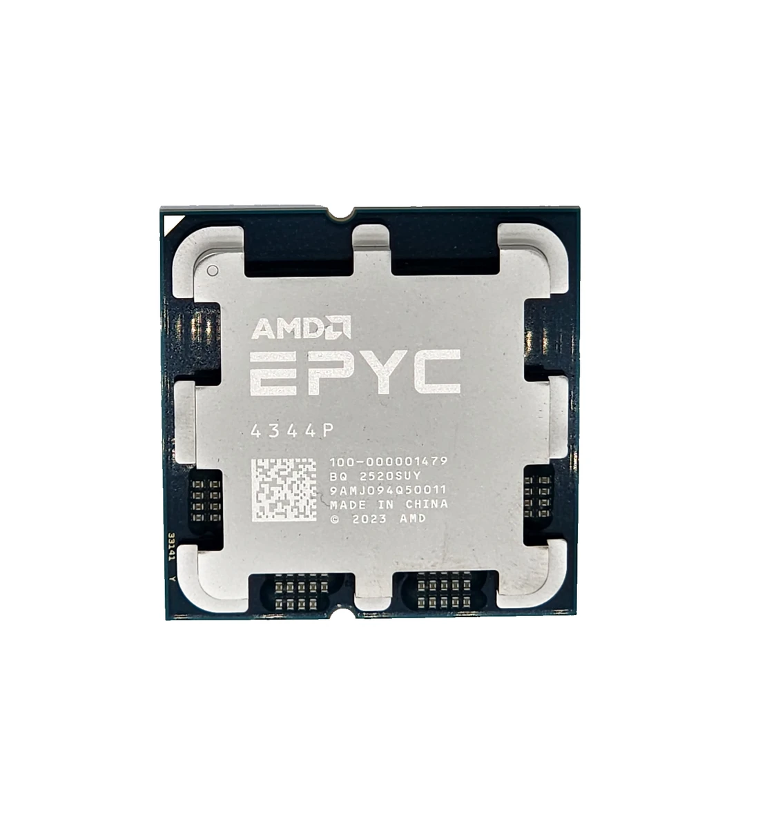 AMD EPYC 4344P, реальная фотография процессора с маркировкой 4344P и OPN 100-000001479