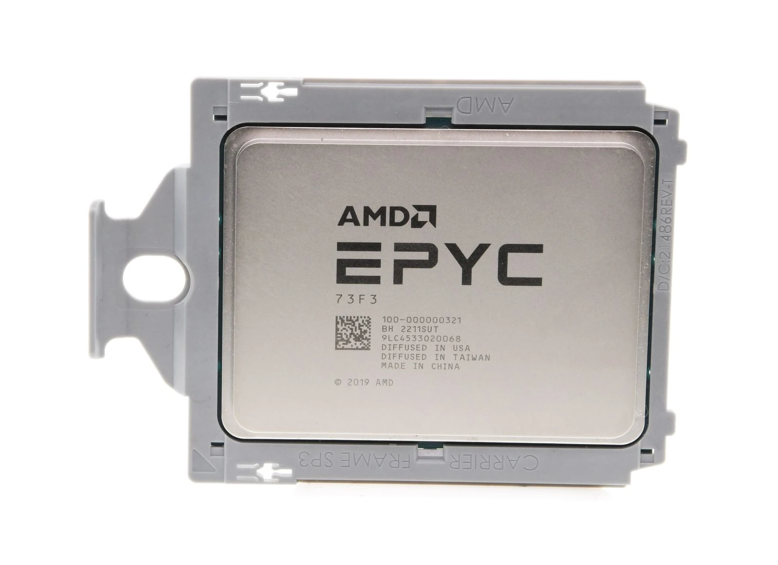 AMD EPYC 73F3 с маркировкой 73F3 и OPN 100-000000321