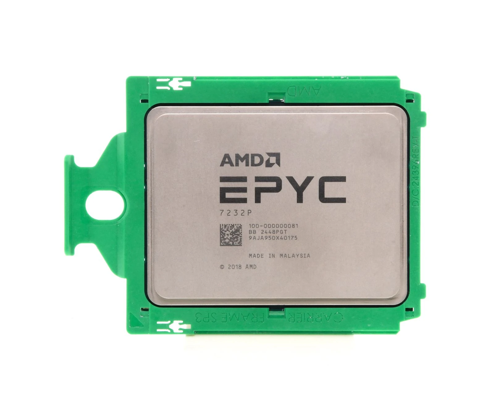 AMD EPYC 7232P 100-000000081 в зелёной каретке Socket SP3