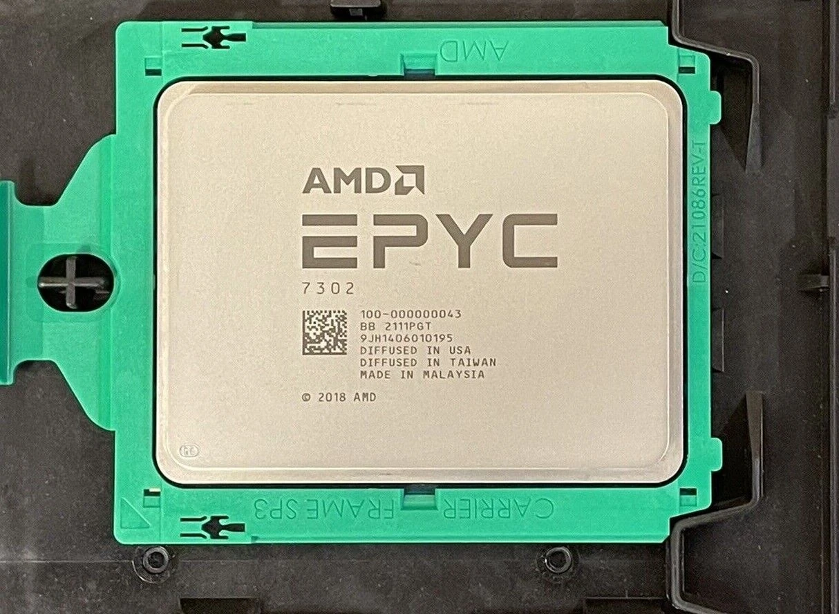 AMD EPYC 7302 с маркировкой 7302 и OPN 100-000000043