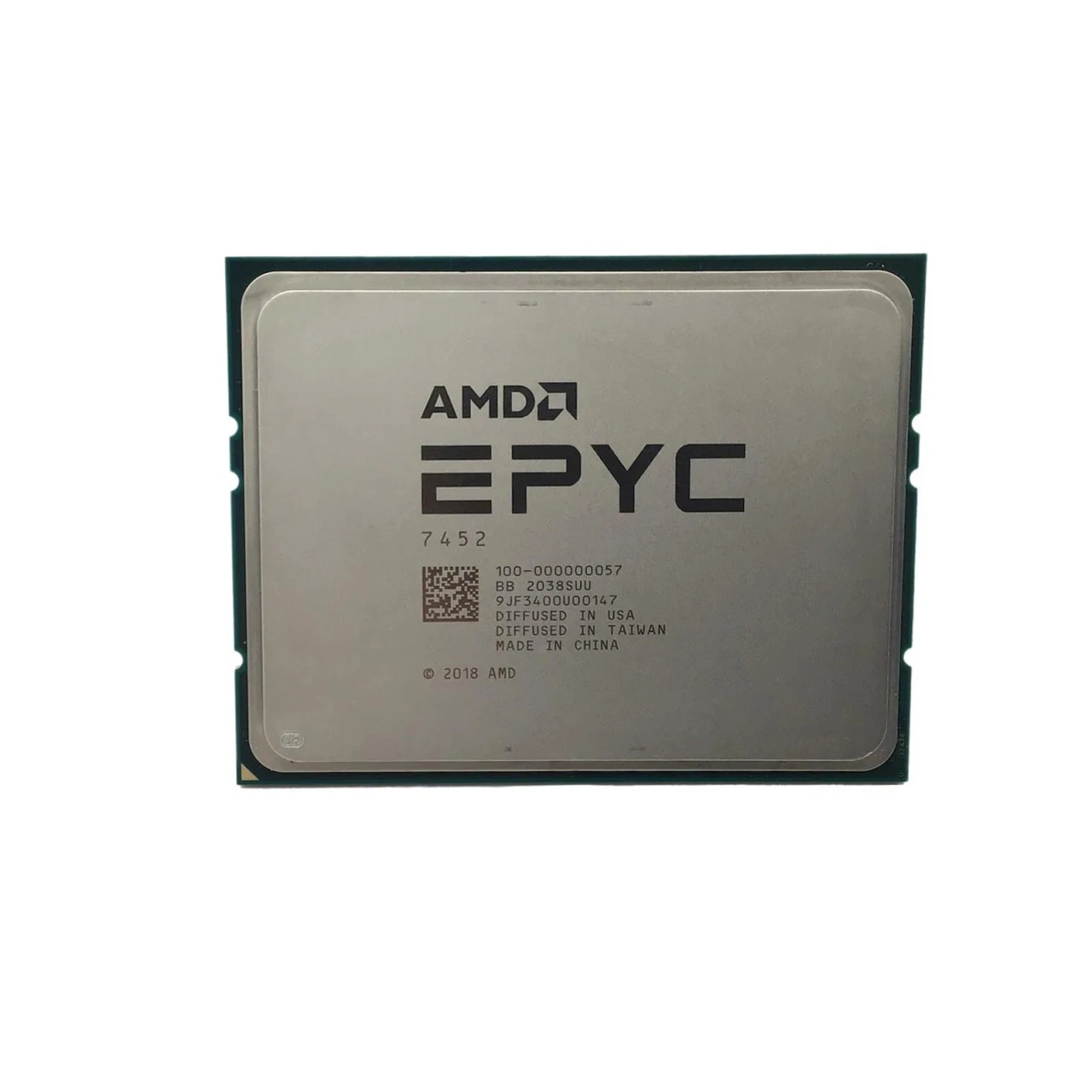 AMD EPYC 7452 с маркировкой модели и OPN 100-000000057