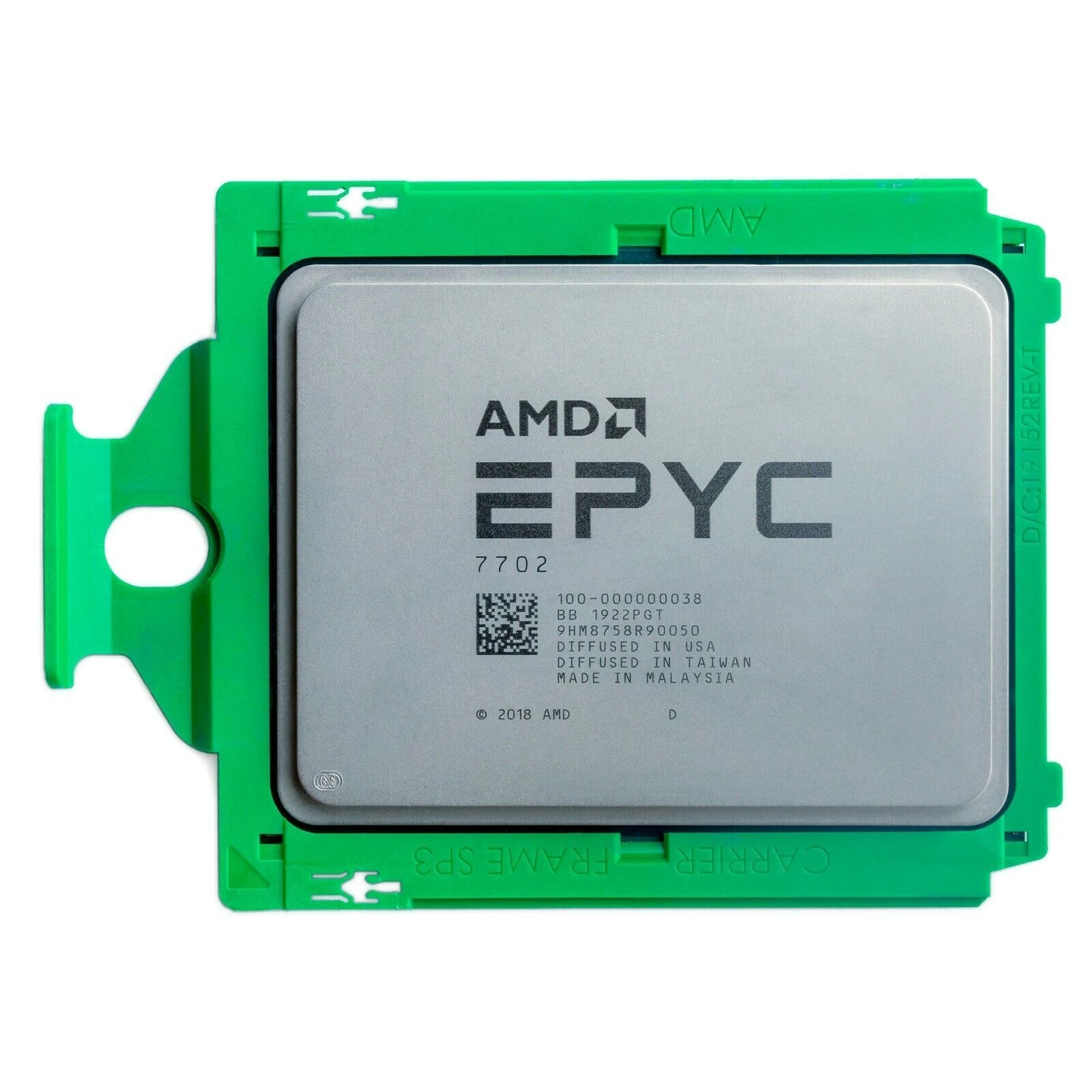 AMD EPYC 7702 с маркировкой 7702 и OPN 100-000000038