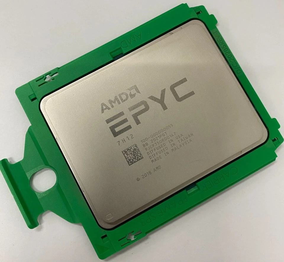 AMD EPYC 7H12 с маркировкой 7H12 и OPN 100-000000055