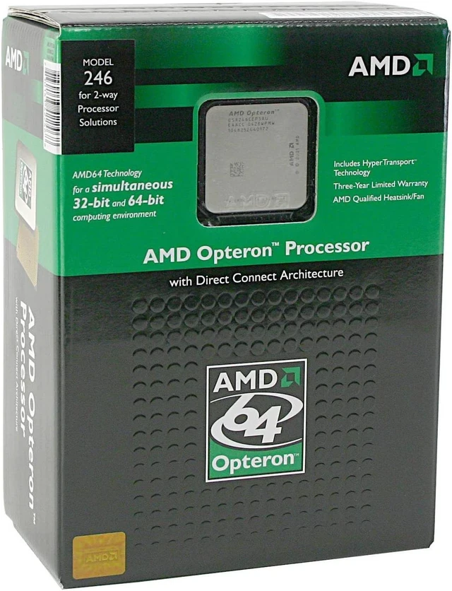 Историческая розничная упаковка AMD Opteron 246 для Socket 940
